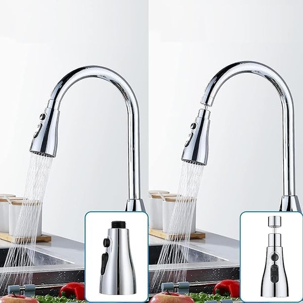 Stainless Steel 360 Degree Flexible tap extender for kitchen sink