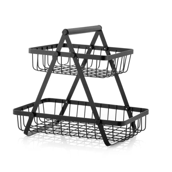 2-Tier Fruit Basket with Handle