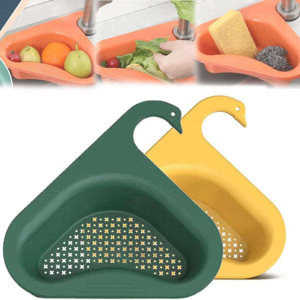 Multifunctional Hanging Filter Drain Rack,Triangle Sink Strainer Free Punch ( Pack Of 2 )